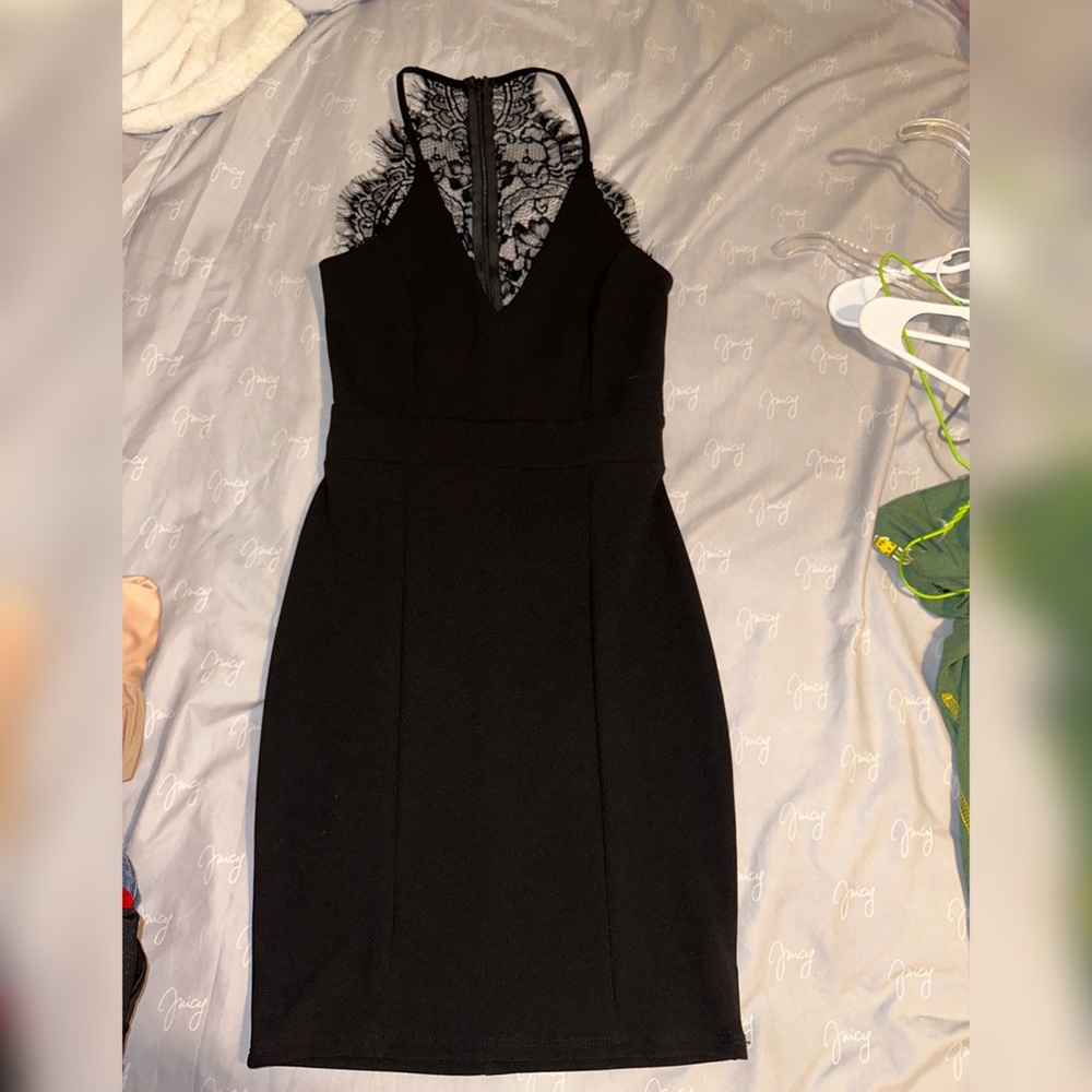 Black dress with lace back